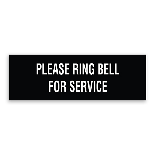 Please Ring Bell for Service Sign