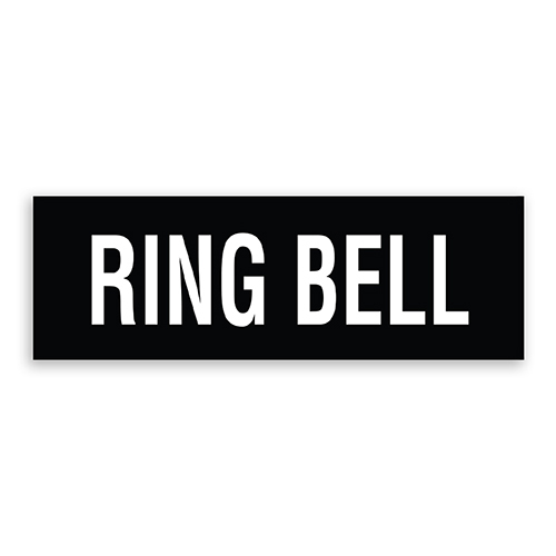 Ring Bell Sign