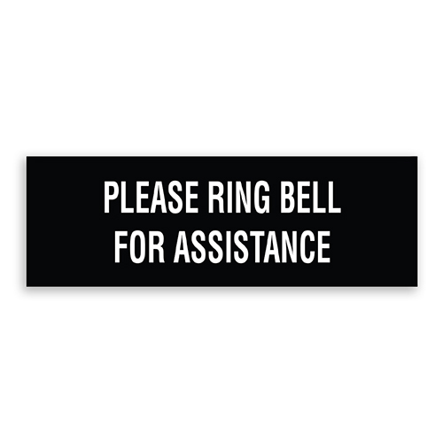 Please Ring Bell for Assistance Sign Plain